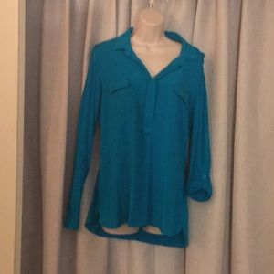 Turquoise blouse/ shirt